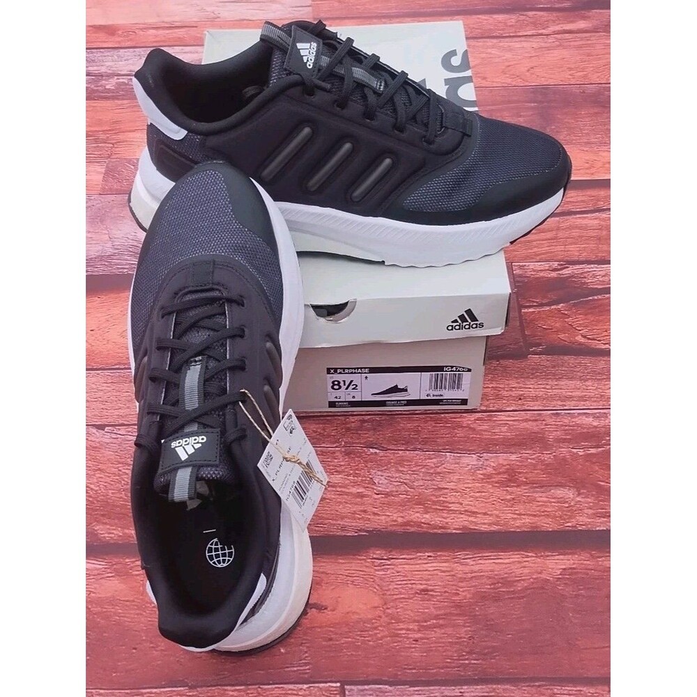 Adidas X PLR Phase Men's Running Shoes Core Black White Size 8.5 NEW IN BOX